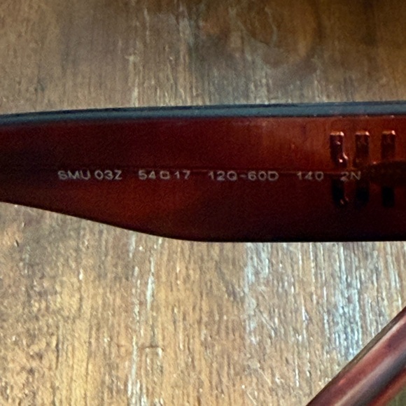 Miu Miu MU O3ZS Burgundy with Green lenses Cat-Eye Sunglasses - Picture 5 of 5